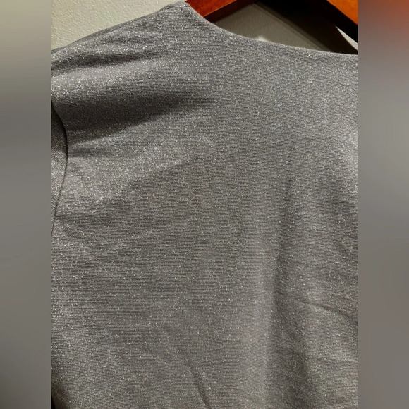 Abercrombie & Fitch Gray Bodysuit metallic sparkly bold party event feminine - Picture 9 of 16